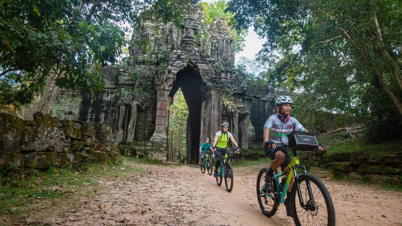 Bike routes in Angkor Archaeological Park